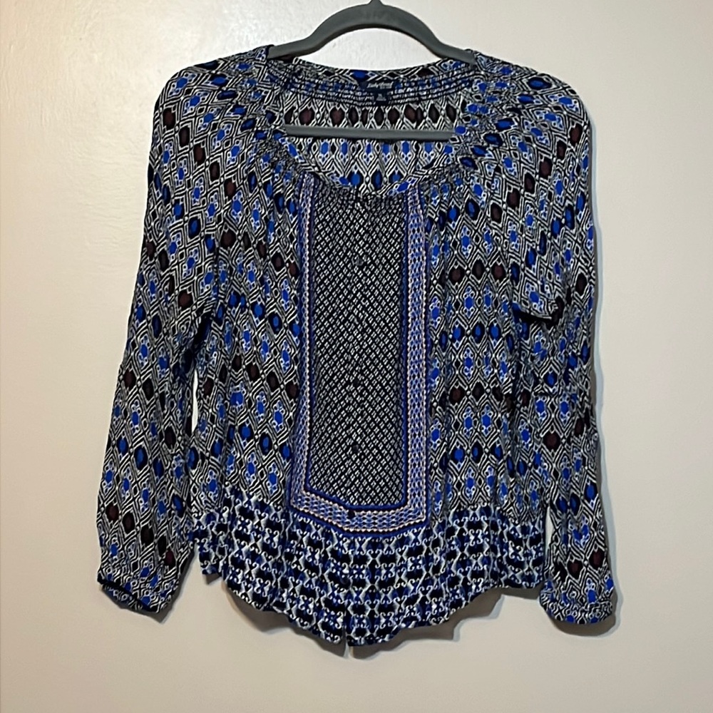 Lucky Brand Blue Blouse, XL